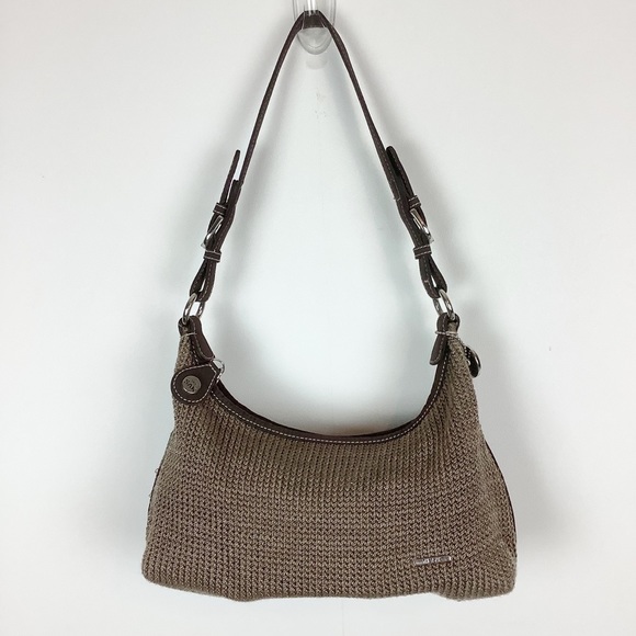 The Sak Handbags - The Sak Slouchy Knit Textured Taupe Shoulder Bag